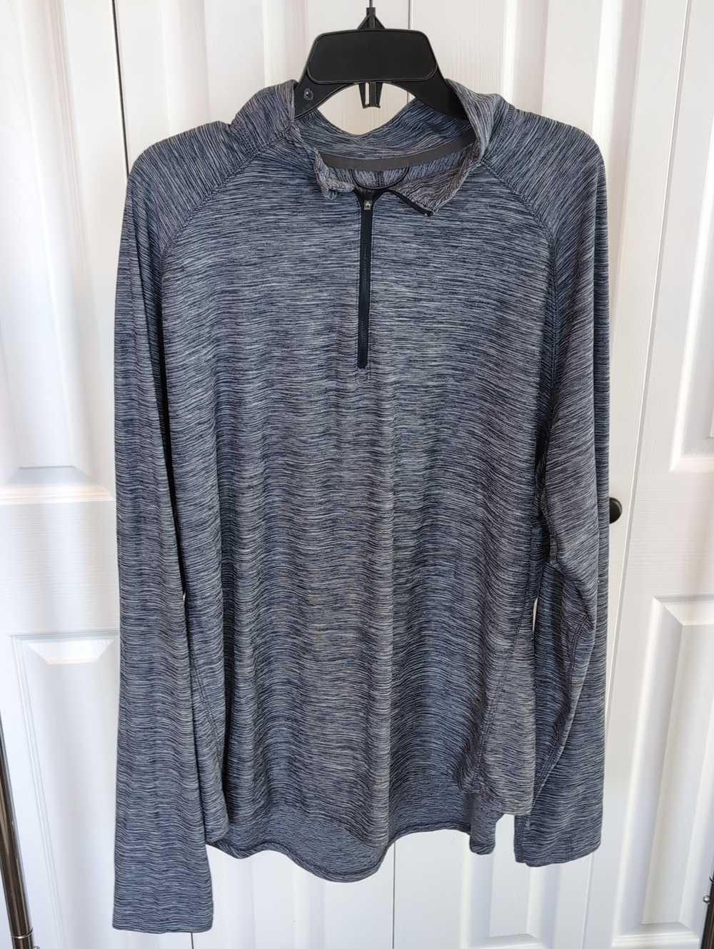 all in motion Men's Heathered Navy Performance Quarter-Zip